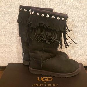 UGG Jimmy Choo Fringe Boots